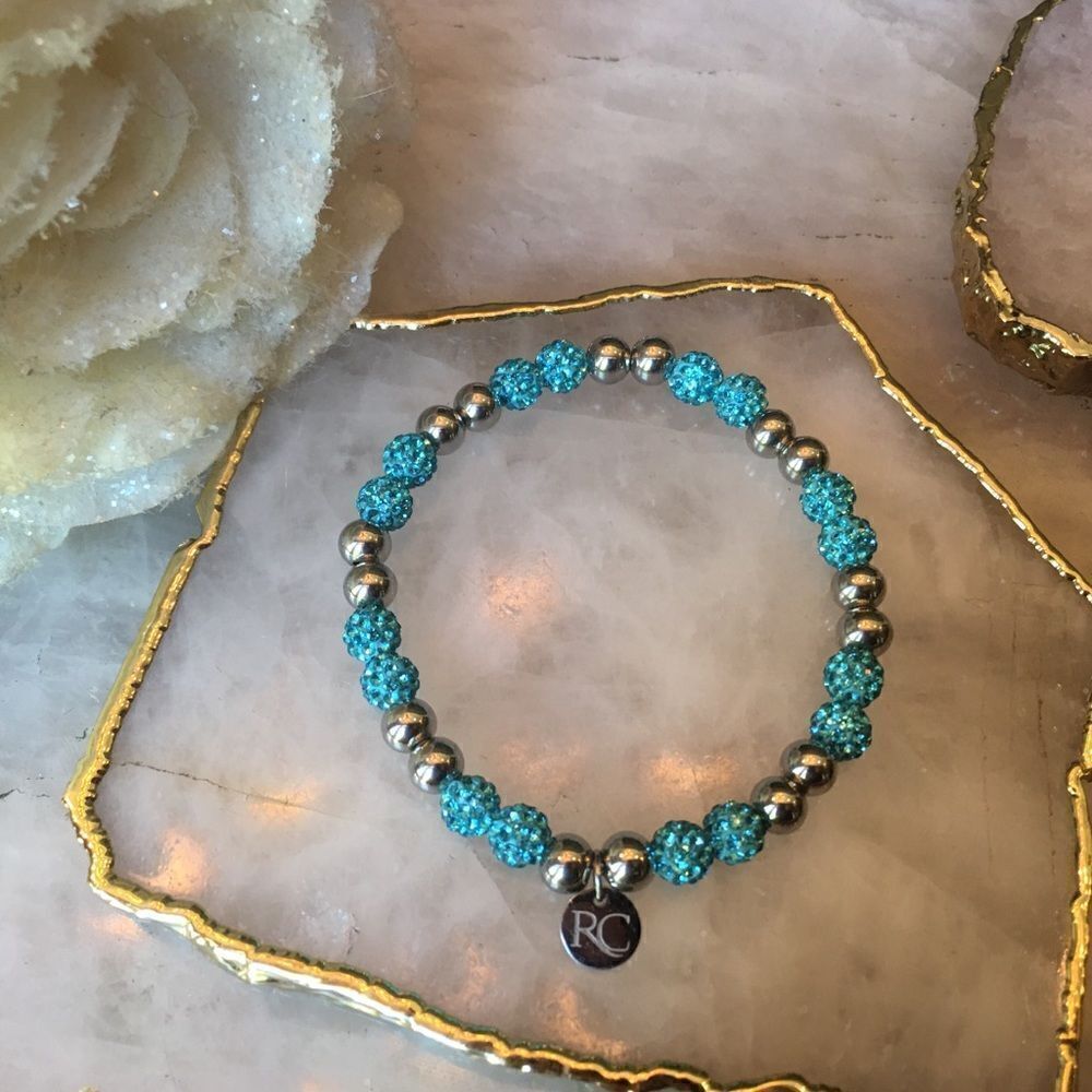 Bright Hot Baby Blue Rustic Cuff! - Picture 6 of 11